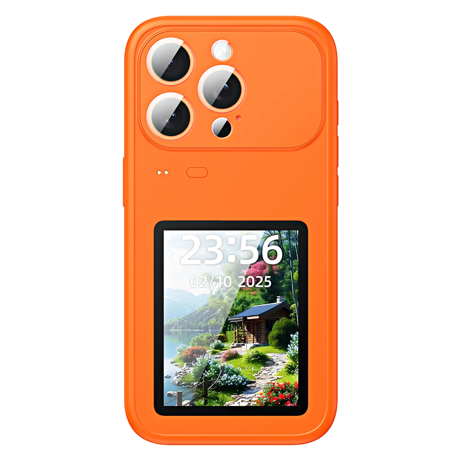 

For iPhone 17 Pro Max Dynamic Phone Case 3.5 inch Multi-functional Color Screen Back Cover - Orange