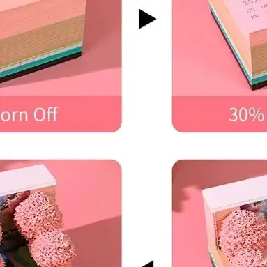 

Элегантный настольный календарь на 2026 годы со встроенной светодиодной подсветкой; Отрывной блокнот из 3D-бумаги: идеально подходит для рождественских подарков