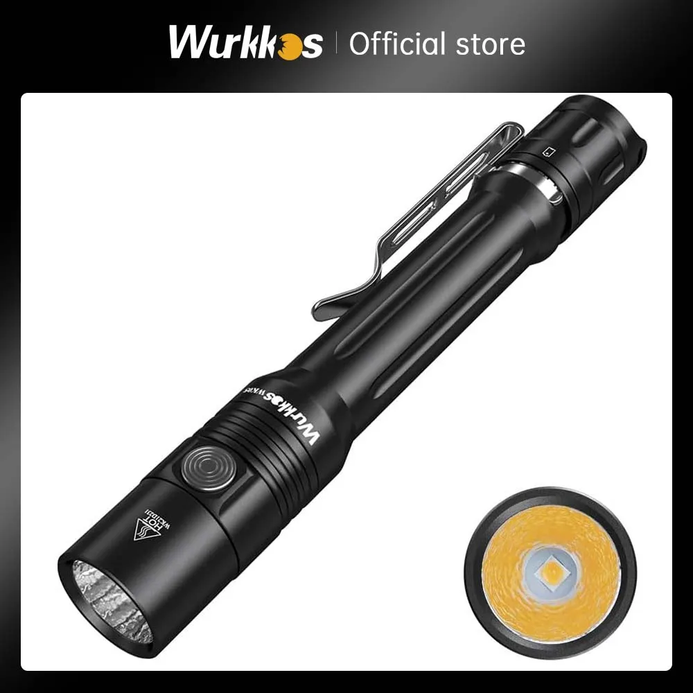 Wurkkos Wk05 Pen Light Dual 14500/AA Battery Portable Mini Flashlight 1*519A Waterproof Pocket EDC IP68 Dual Switch Max 900 LM