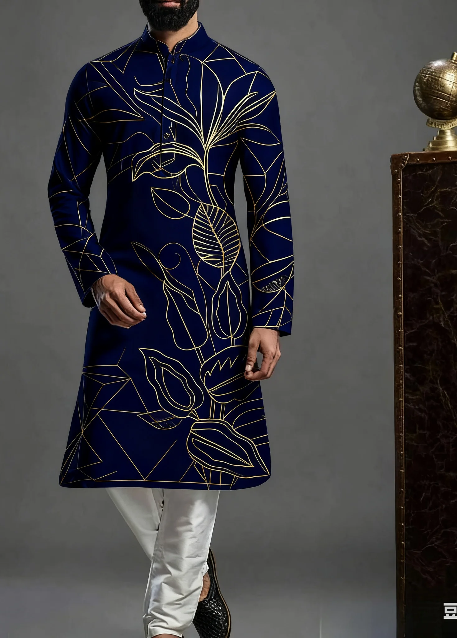 Kurt Modelli stampati digitali da uomo con molteplici kurtaasuha Robe regolare alla moda e vestibilità casual adatta a tutte le occasioni