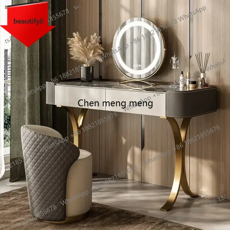 

Тумба для хранения A50 класса люкс с дизайнерским оформлением, столешница из каменной плиты, скандинавский серый цвет, комоды с ящиками для девочек, классическая мебель для спальни