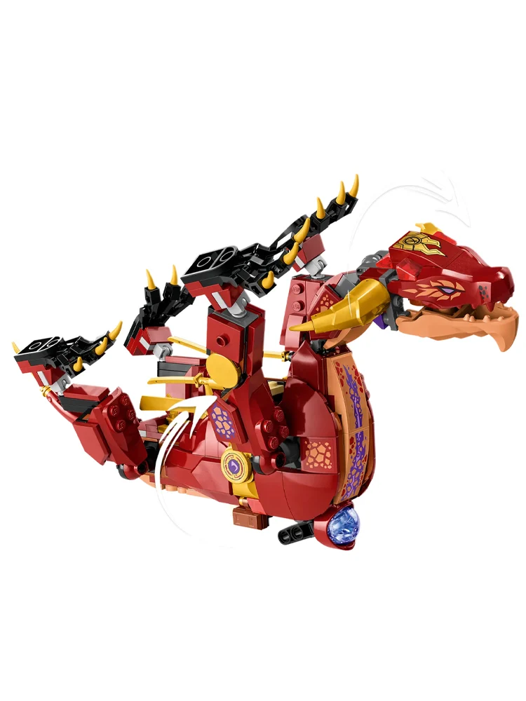 LEGO 71793 NINJAGO Heatwave Transforming Lava Dragon Building Toy Set