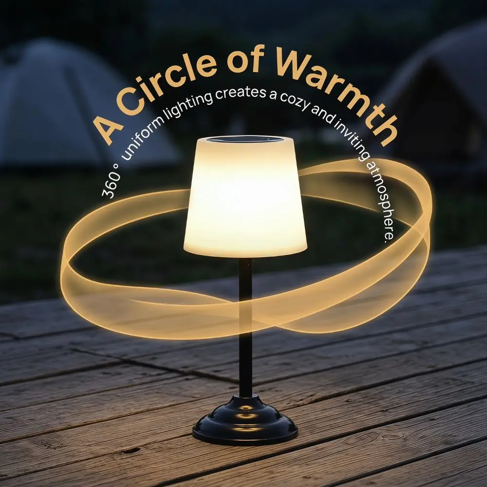 Creative LED Solar Table Lamp Waterproof Adjustable Color Temp Solar LED Table Lamp Decorative Touch Control Solar Table Lamp