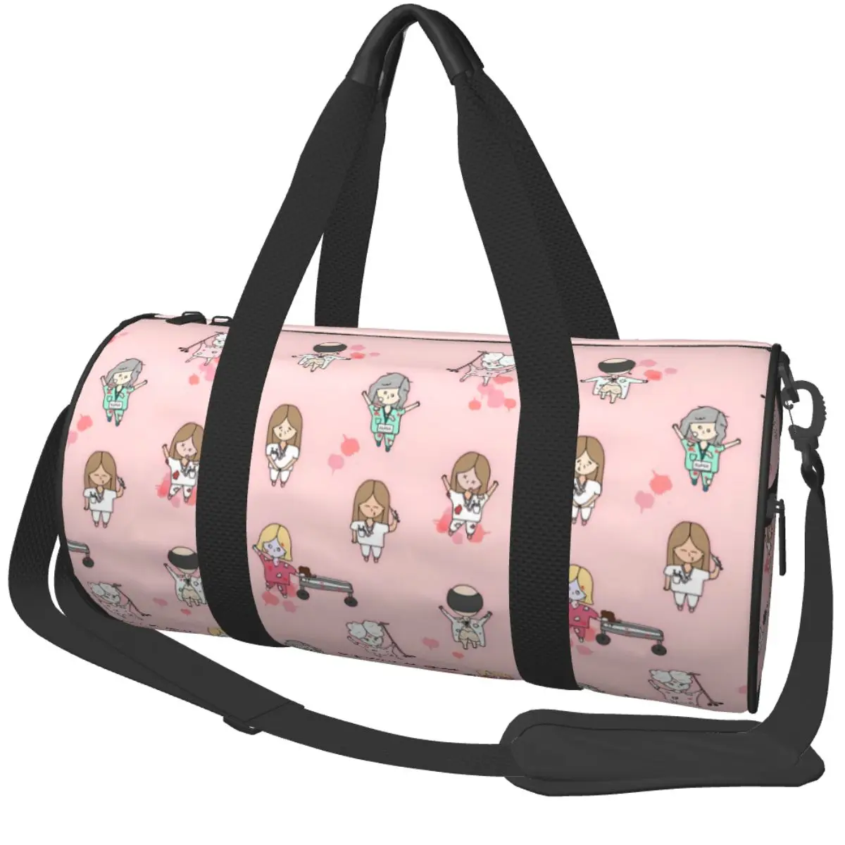 

Спортивная сумка Enfermera En Apuros Nurse Gym Bag Kawaii, забавная дорожная сумка для тренировок, мужская большая оригинальная сумка для фитнеса, портативная сумка-тоут