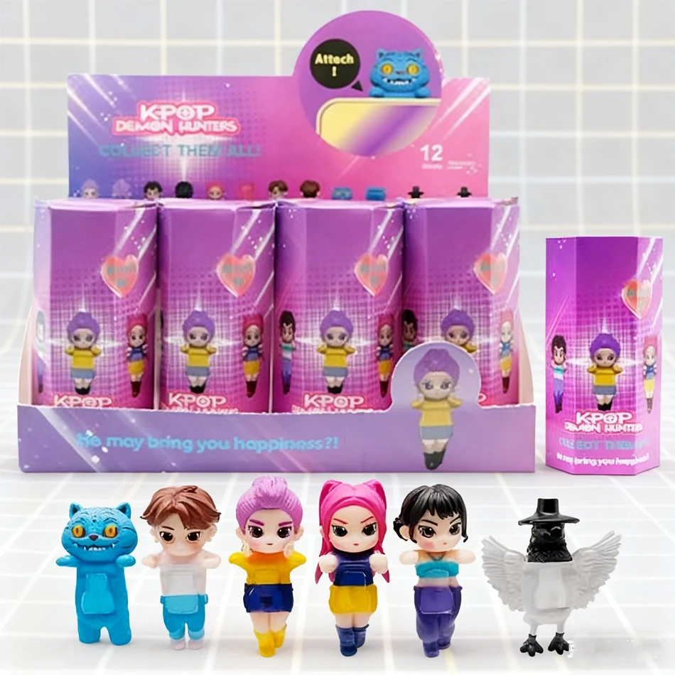 Em estoque kpop demon hunters diabo caixa cega-saja coletar anime figura criança festa cosplay jogos dos desenhos animados decoração presente de natal **