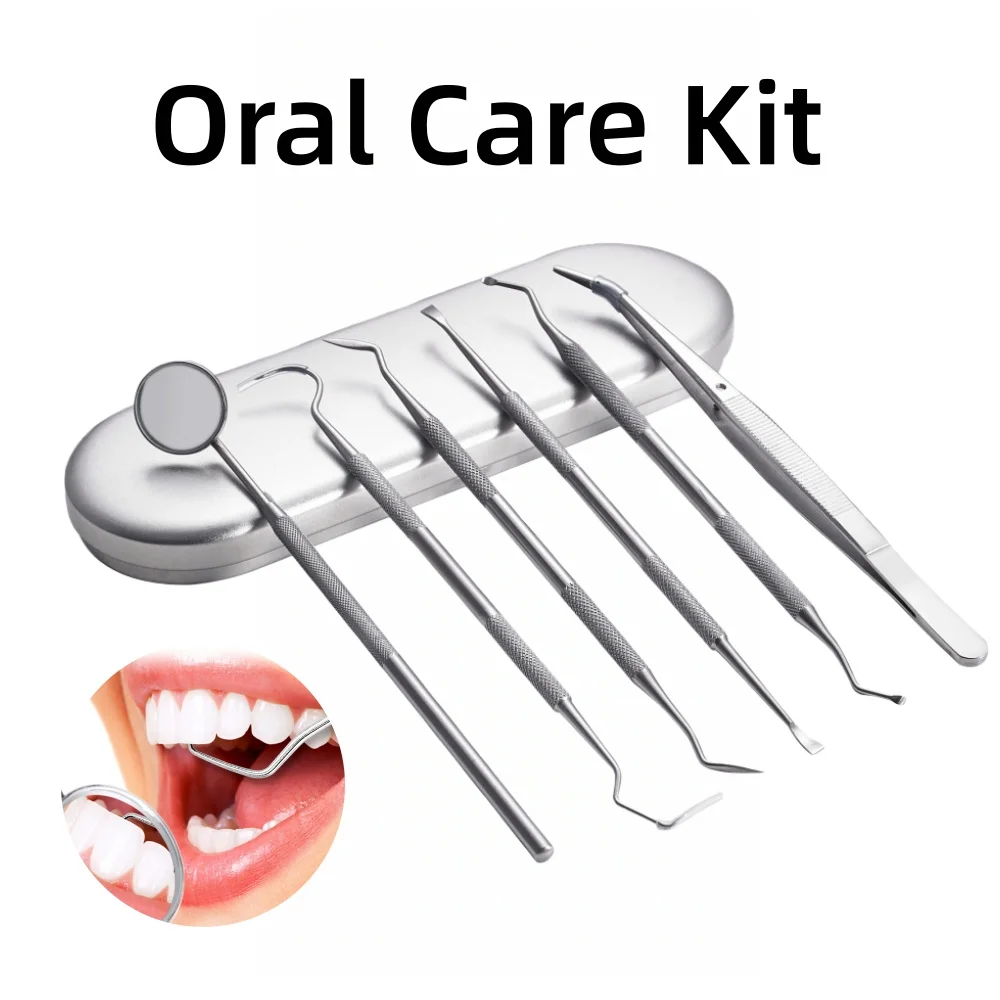 10/5Boxes Dentist Oral Tools Stainless Steel Tartar Removal Kit With Mouth Mirror Dental Oral Care Kit Tooth Cleaning Tools
