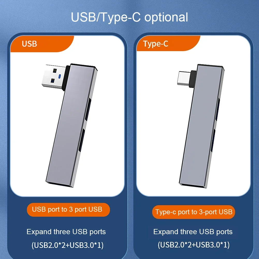 3 in 1 USB/Typ C Hub otg USB 3.0/Typ C 3,0 bis 3 USB Splitter Hub Geschwindigkeit 5,0 Gbit/s 3 Port für PC Laptop Notebook Zubehör