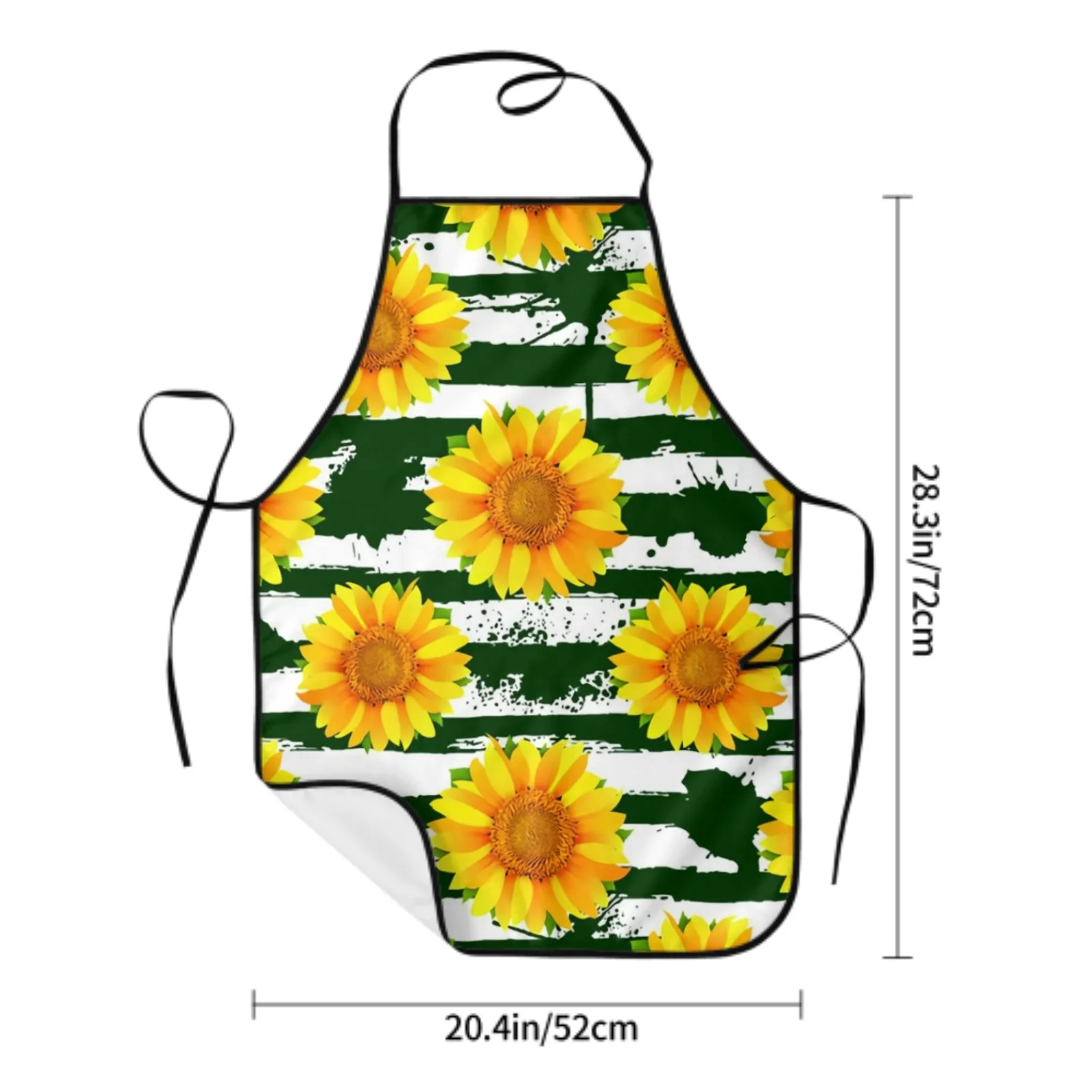 Summer Polyester locking hem Apron Home Cooking Baking Kitchen Sunflower Apron Sunflower