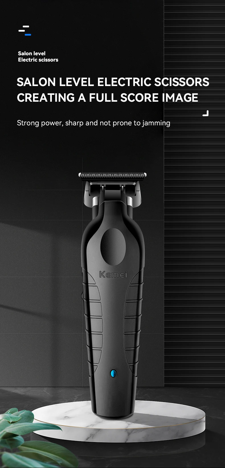 Kemei 2299 Kabelloser Haarschneider für Männer USB-Aufladbarer Elektrischer Trimmer KM-2299 Professionelle Haarschneidemaschine – Detail 1
