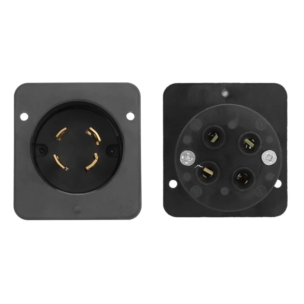 

Power Plug NEMA L14-30C Generator Plug 4-Hole Heavy Duty US Plug 30A 125V-250V Power Inlet Boat/Truck/RV Power Inlet