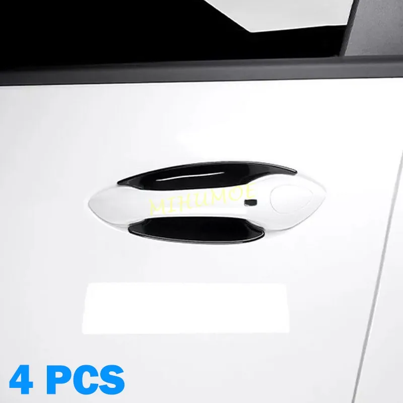 For 2024 2025 2026 Chevrolet Chevy Trax Car Door Handle Bowl Cup Surrounds Trims Accessories Glossy Black