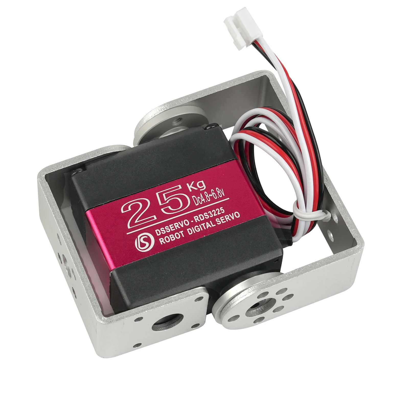 

25KG Digital Metal Gear Servo Motor Dual-Axis 180/270 Degree Waterproof with HY2.0 3P Terminal Cable for Robot Manipulator Arms