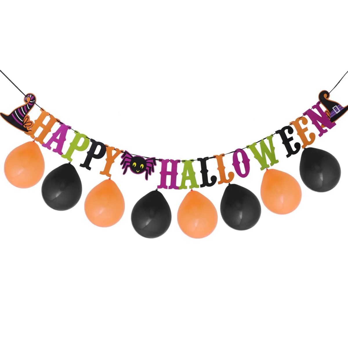 

Happy Halloween Banner Balloon Hanging Garland Party Supplies Creative Balloon Decorative Halloween Party Banner