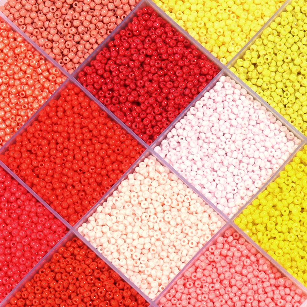 2mm Colored Glass Seed Beads Flat Round Loose Spacer Rice Beads For Jewelry Making Findings DIY Charm Bracelet Earring Wholesale