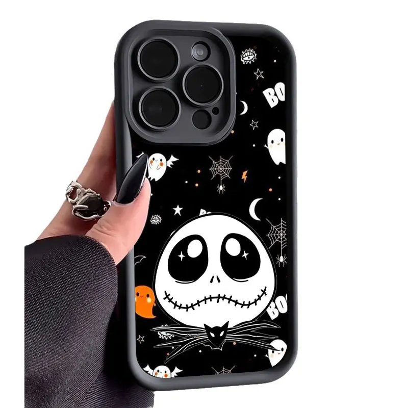 J-Jack Skellington Skull Sky Eye Stairs Soft Silicone Phone Case For Apple iPhone 12 13 Mini 11 14 15 16 Pro Max 7 8 Plus