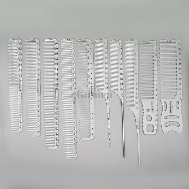 1pc Transparent Laser Scale Hair Comb Professional Hairdressing Comb Hair Brushes Salon Hair Cutting Styling Tools Barber Comb