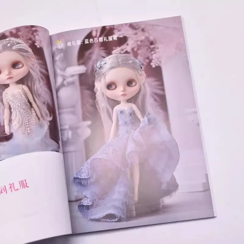 Haute Couture Handmade Wardrobe Doll Senior Dress Design and Production Book Blythe, OB24 Party Dress Wedding Dresses