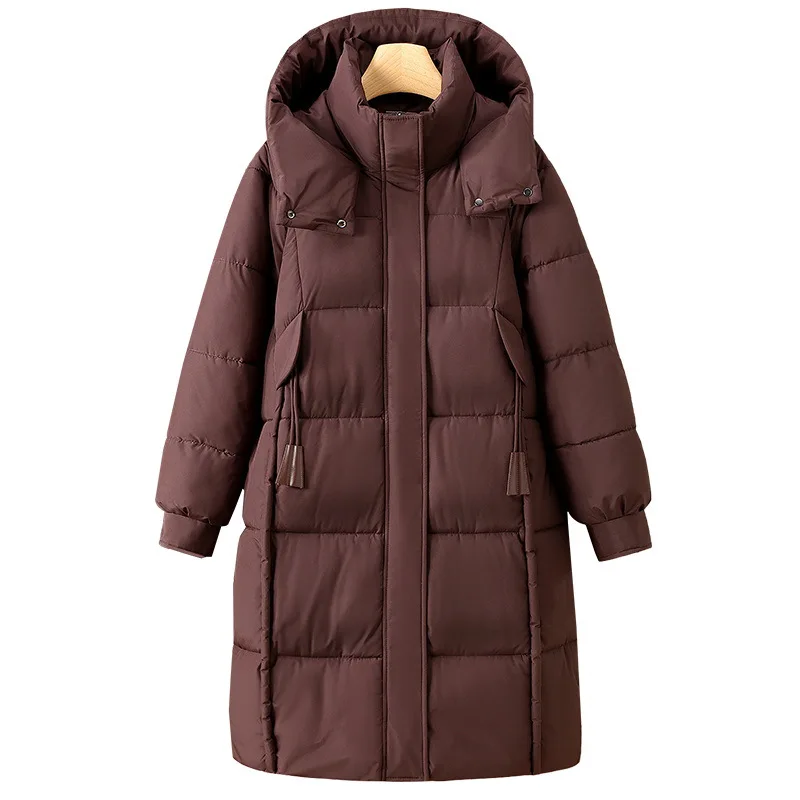 

Thickened warm medium and long warm cotton-padded clothes for women's winter new fashionable loose jacket coats