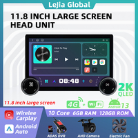 11.8 Inch Screen 2 Din 10 core Android Car Radio Navigation Multimedia Carplay GPS WiFi Head Unit Autoradio Car Stereo with Fan
