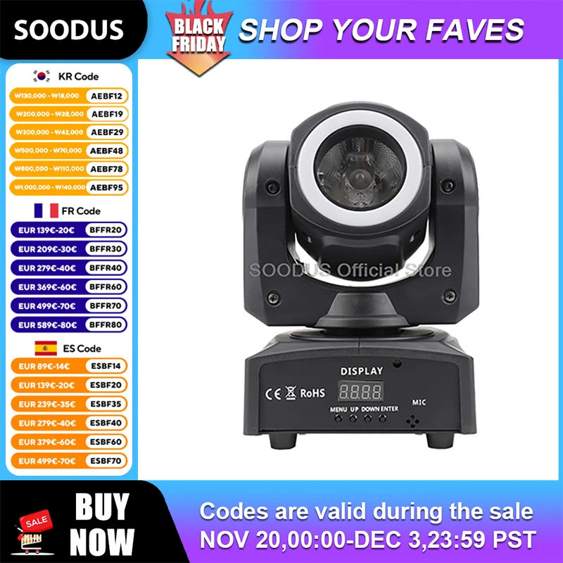 

Dj Light 60 Вт с подвижной головкой, голосовое управление DMX512 RGBW для освещения точечного узора, ручной фокус, DMX, вращающийся светодиодный сценический светильник