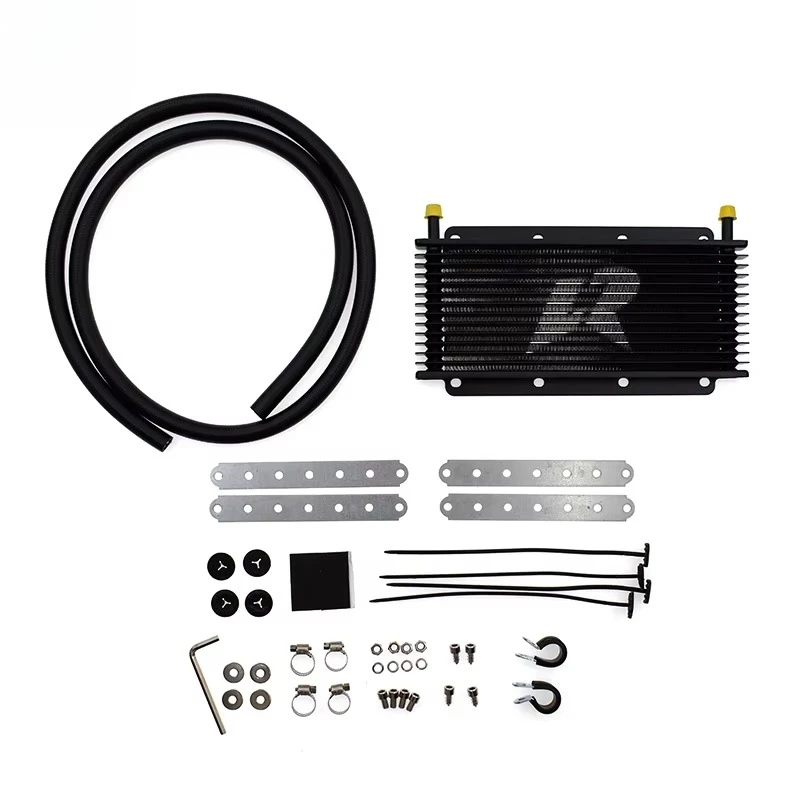 1126HOT SK CUSTOM Universal Transmission Oil Cooler 14 Row Automatic Stacked Plate Oil Radiator Kit