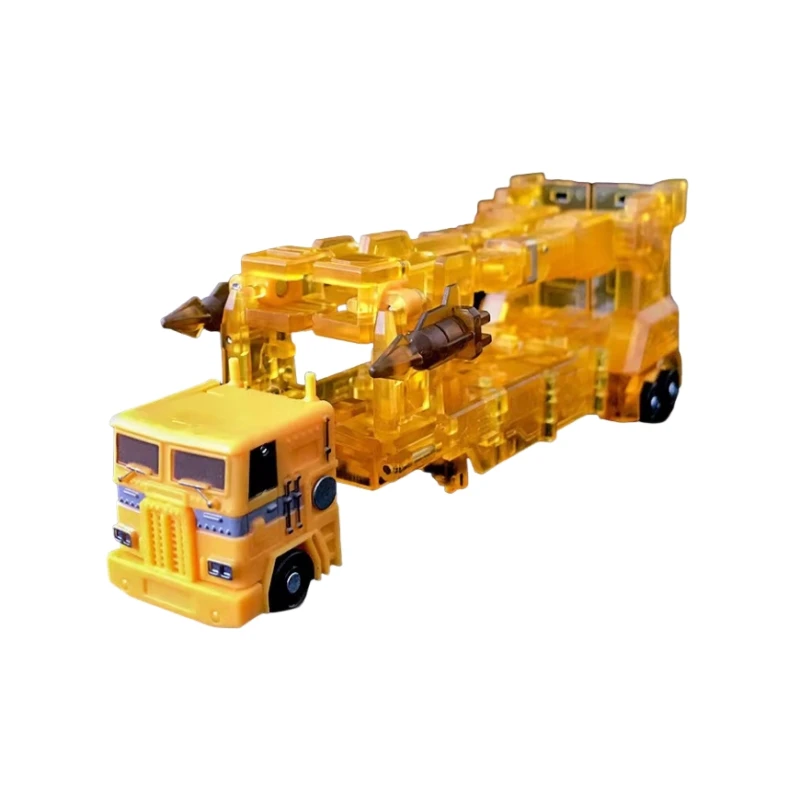 Disponibile piccola proporzione camion deformato colore trasparente serie modelli figurine decorazioni per il desktop collezione regali di festa