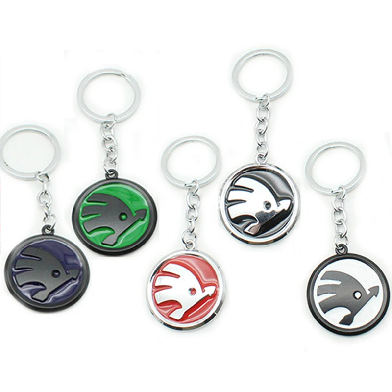 Portachiavi Metallico In Acciaio Per Skoda Fabia VRS – Argento – KEYRINGS-UK - Foto 6