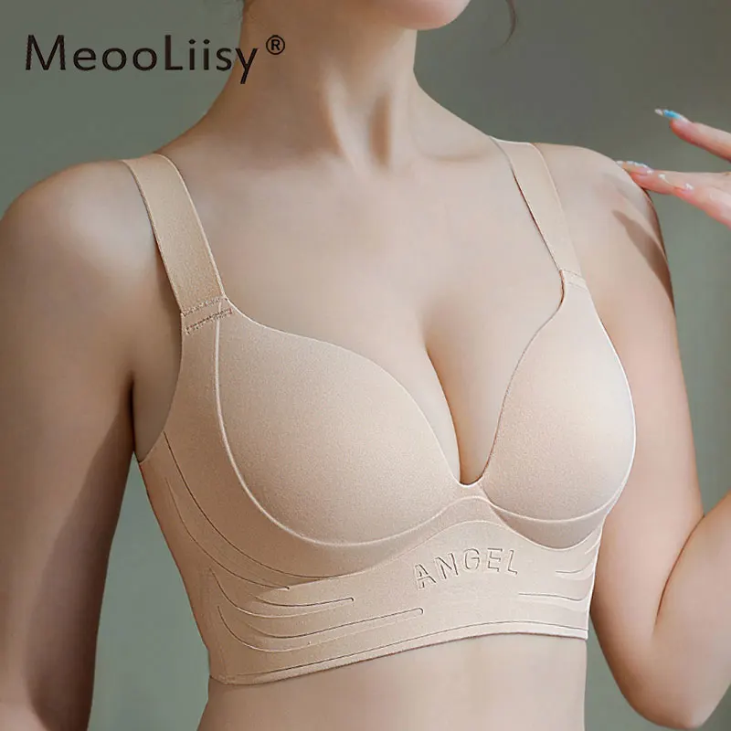 

MeooLiisy Large Size 34-44 BC Bra for Women Push Up Minimizer Adjustable Lingerie No Wire Underwear Comfortable