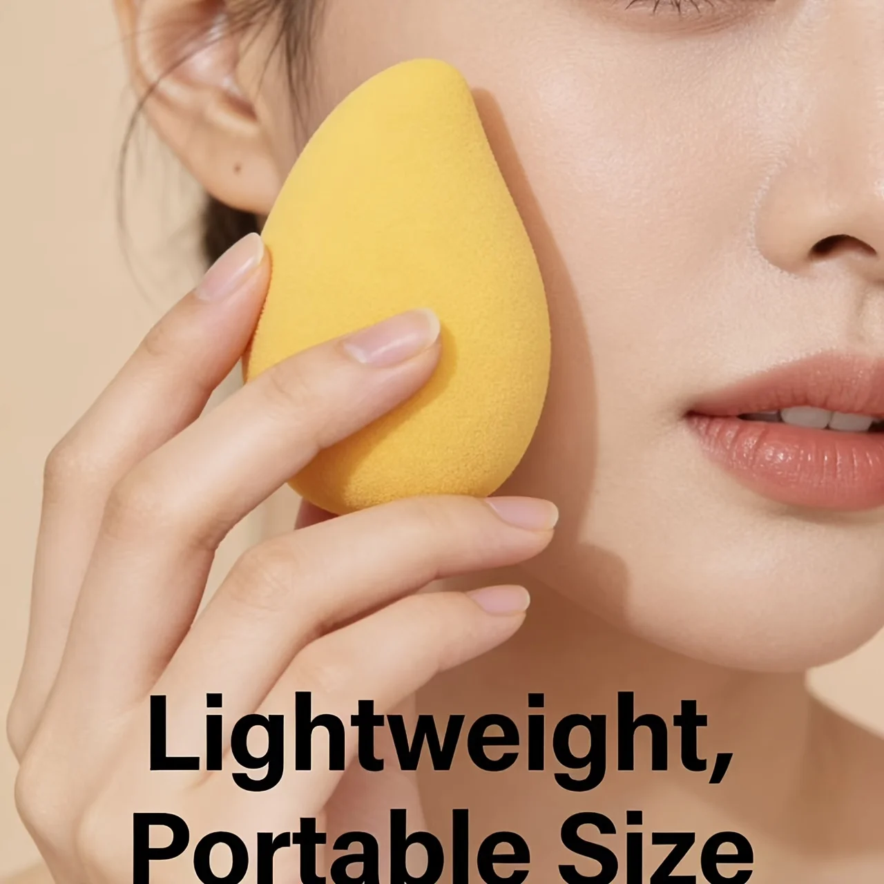 1 piece creative mango-shaped non-powder puff, high elastic soft and tender air cushion puff.