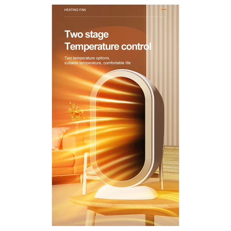 【SIMPLE】Mini Heater 1200W Portable-Fast Heating, Quiet Operation, Safety EU Plug Design For Home And Feature For Office Use