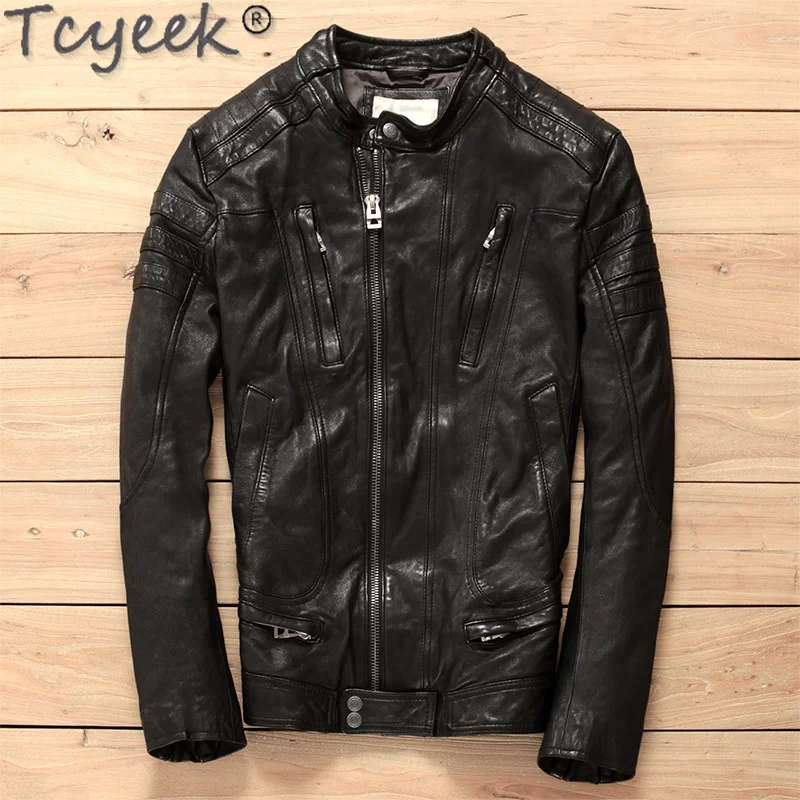 Genuine Leather 100% Jacket Men Clothes 2023 Korean Streetwear Real Sheepskin Coat Slim Fit Motorcycle Jaqueta De Couro