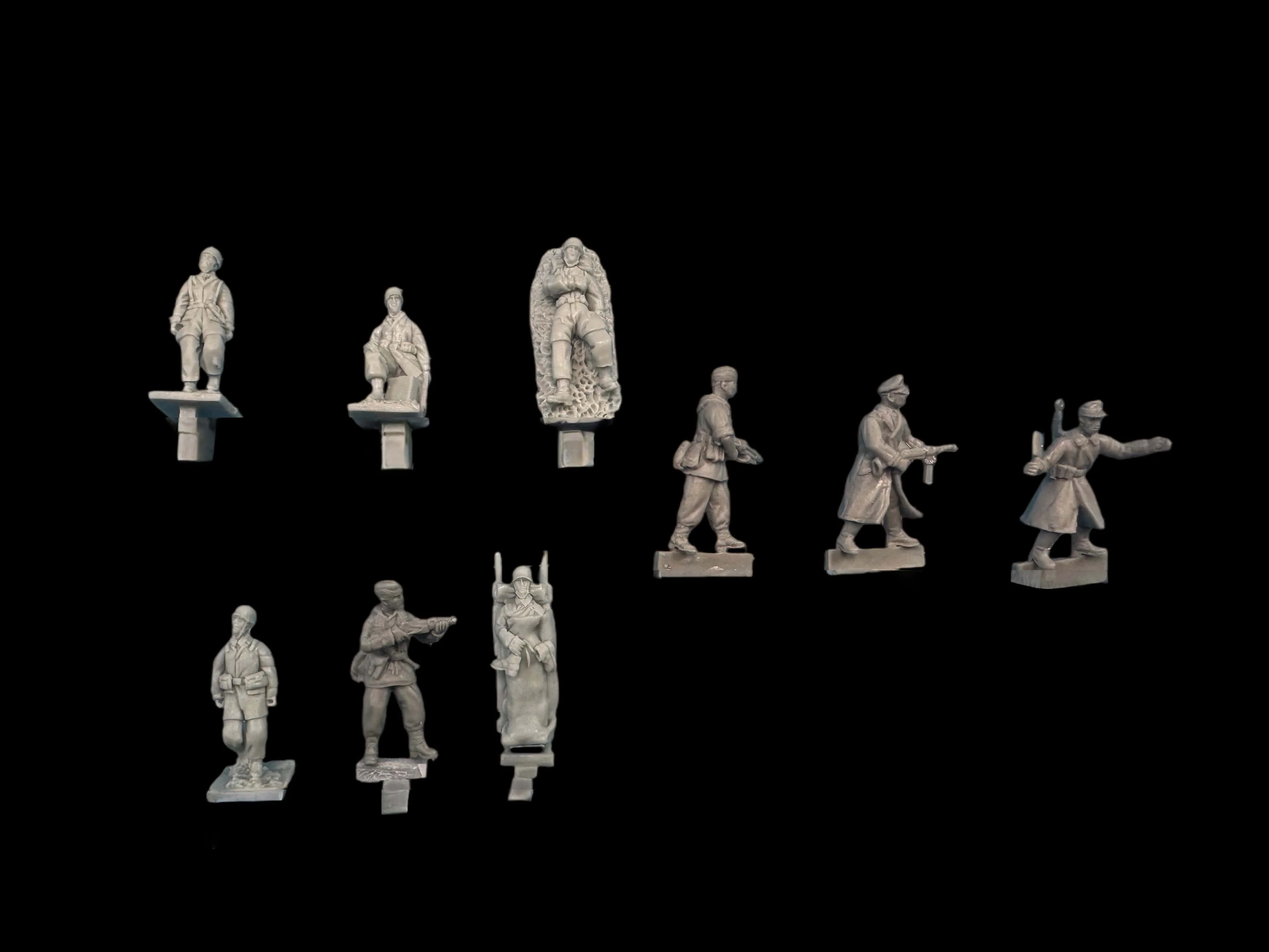 

Набор для сборки модели из литой смолы 1:72, GK, боевая команда из смолы, без покраски