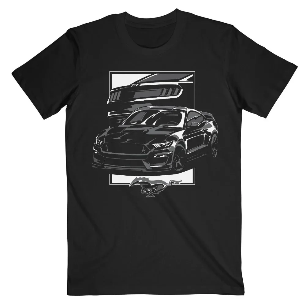 Hot Sale 100% Cotton Classic American Car Fans Mustang S550 V8 Gt 500 Shelby Supercharged Usa America Tee Shirt Fashion Funny