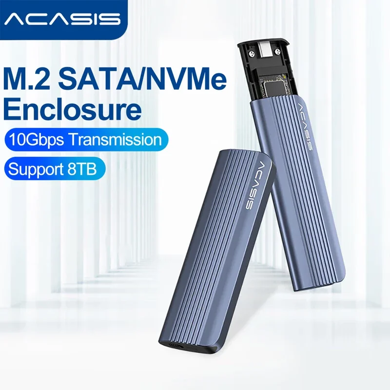 

Acasis 10 Гбит/с M2.NVME SSD Φ поддержка NVME/NGFF Type-C до M2 8TB для M Key/B & M Key Внешний Жесткий драйвер