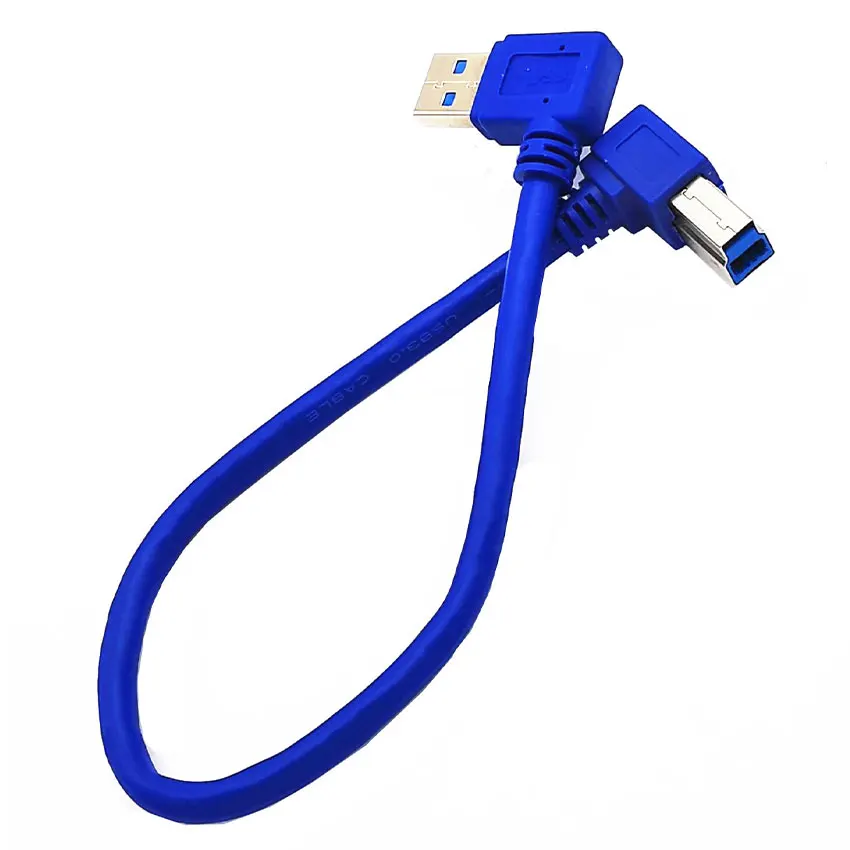 90 Degree Angled USB 3.0 A Male AM to USB 3.0 B Type Male BM USB3.0 Cable For printer scanner HDD