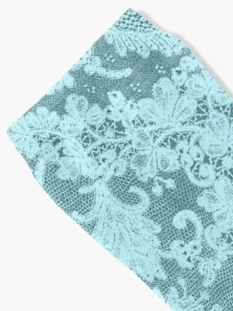 Blue Lace Socks retro Climbing Non-slip custom sports Men's Socks Women's