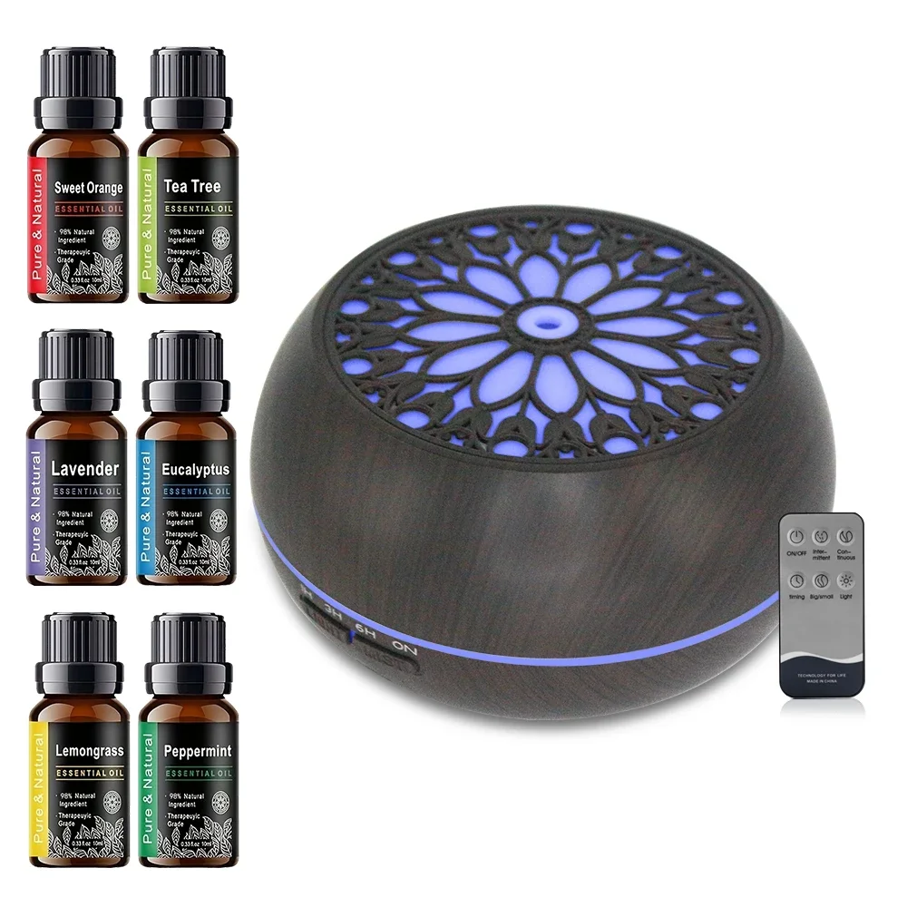 

Home & Office Aromatherapy Diffuser 550ml, 6 Oils, Soundwave, Remote, 7 Colors