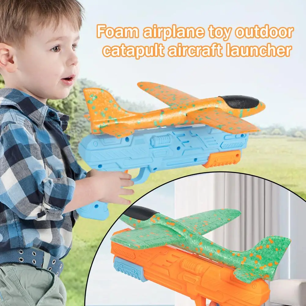 Big Foam Plane Glider Hand Throw Airplane Light Inertial Bubble Planes Outdoor Launch Kids Toys for Children Boys Gift