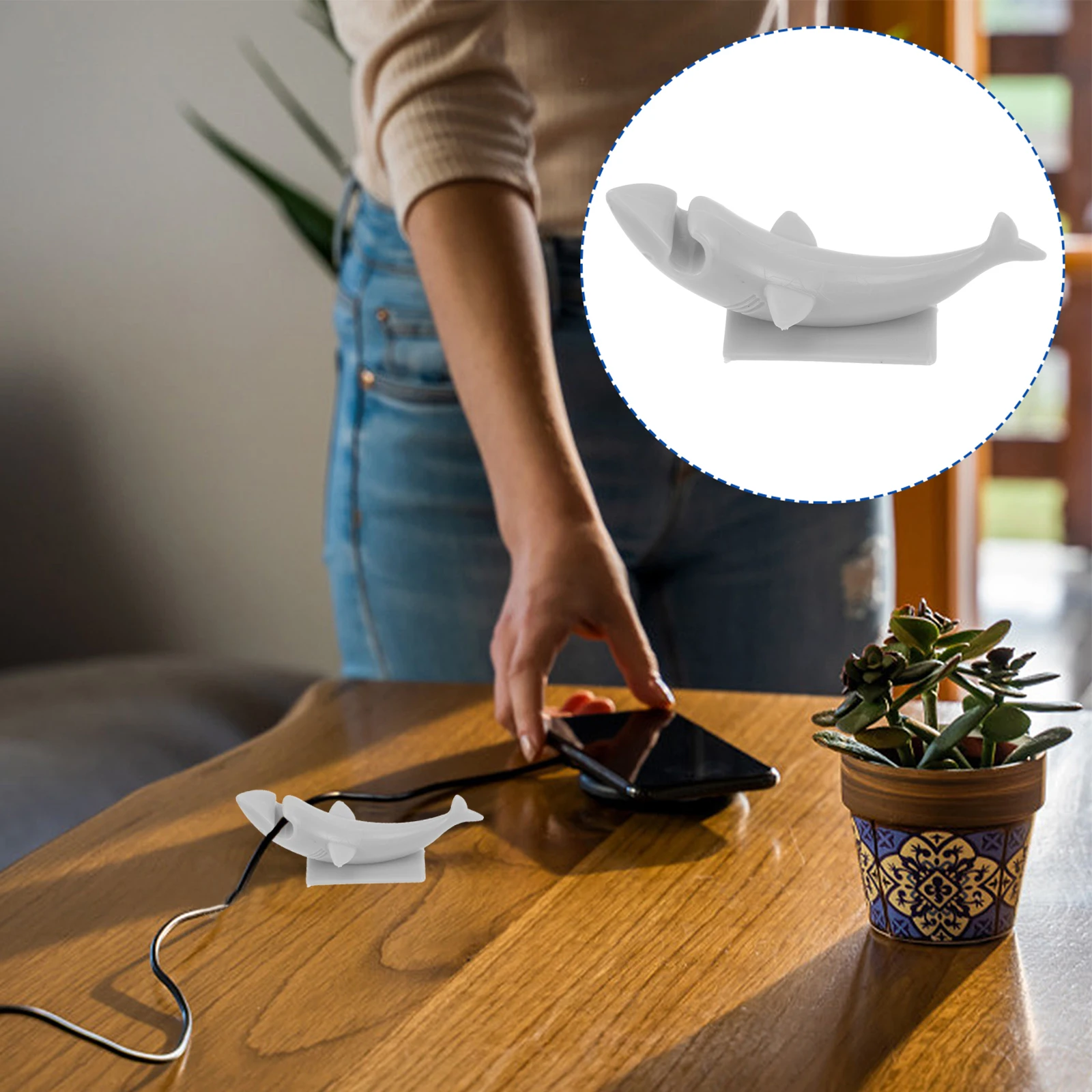 

1pc Cable Management Organizer Silicone Wire Cord Winder Adhesive Mountable For Charging Cables Desk Home Office Use