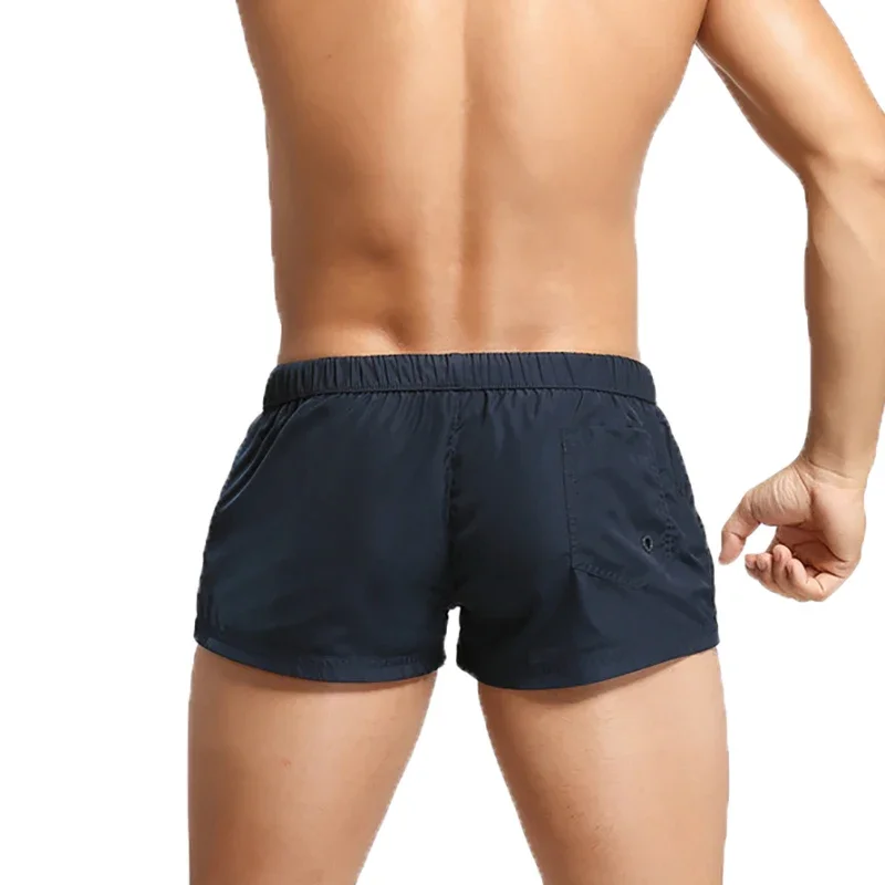 Men Casual Shorts Casual Pocket Mesh Mini Boxer Shorts Summer Sports Gym Fitness Workout Sweatpant Beach Shorts Trunks Briefs