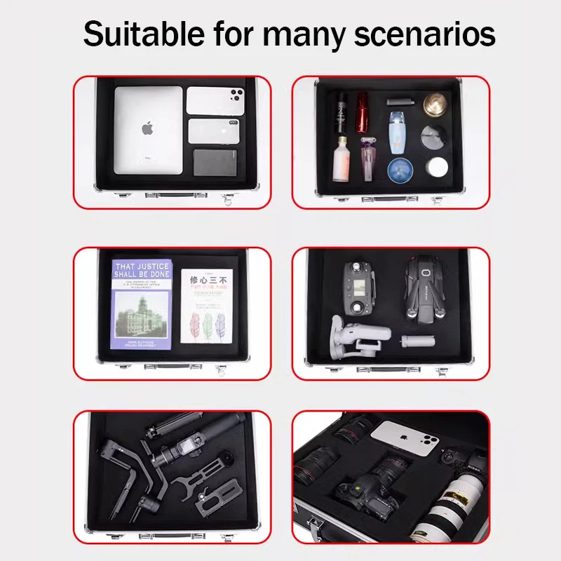 Custodia in alluminio Cassetta degli attrezzi Valigia Password portatile Cassetta degli attrezzi Attrezzatura Custodia rigida Sicurezza degli strumenti Cassetta degli attrezzi protettiva Organizzatore