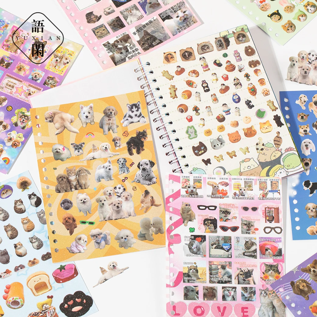 كتاب ملصقات Purrfect للحيوانات الأليفة: ألبوم ملفوف مقطوع بالقالب مع 50+ تصميم رائع للقطط والكلاب للمجلات وسجل القصاصات وجاكا ديسمبر