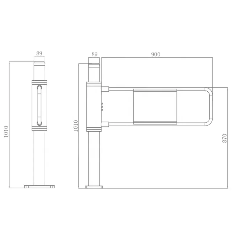 Zento Without Electric Easy Installation Low Maintenance Secure Wheel  chair Entrance Manual Swing Barrier Turnstile Gate