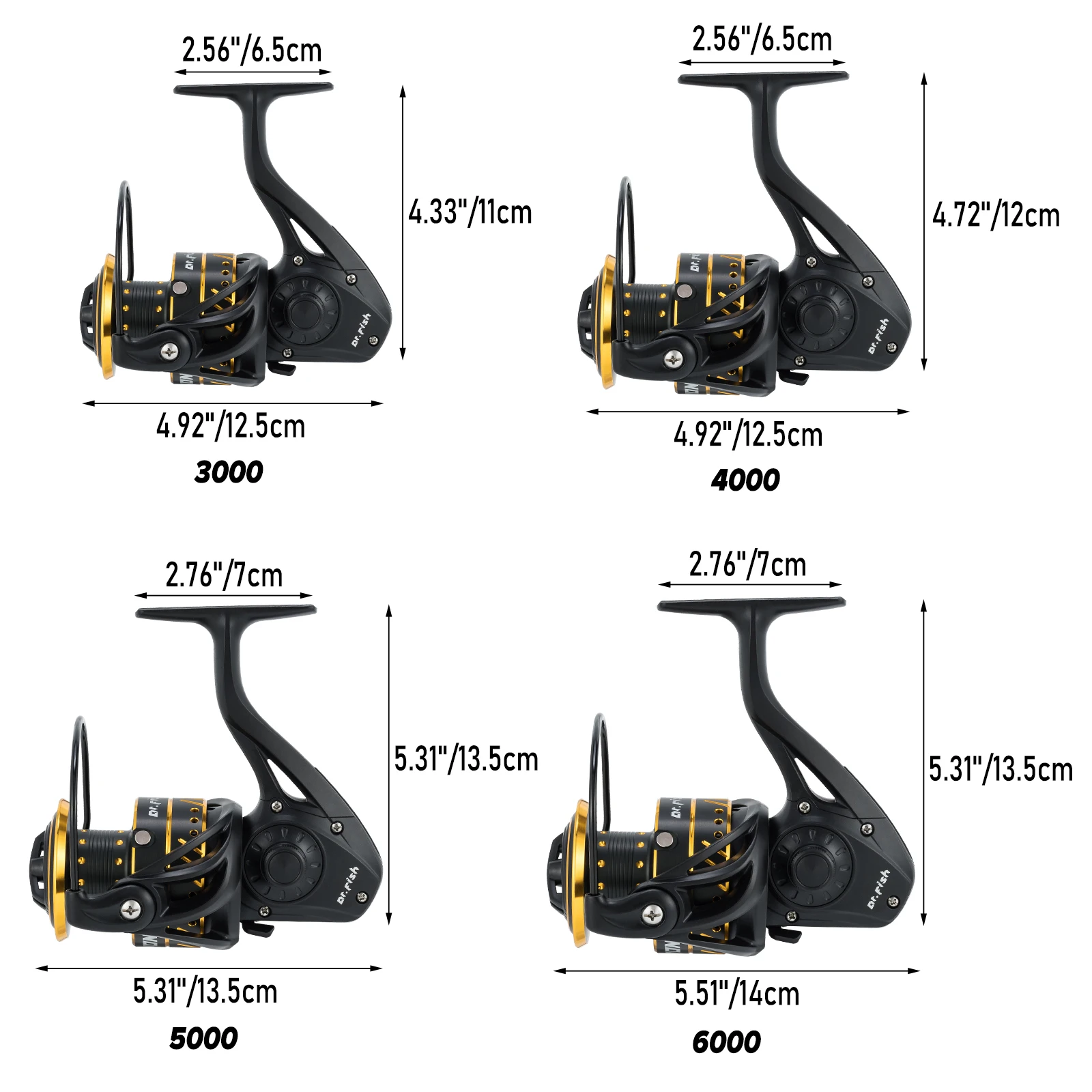 9+1BB Spinning Reel, Fishing Reel 25LB, Carbon Fiber Drag, CNC Aluminum Spool, Stainless Steel Graphite Body, Saltwater