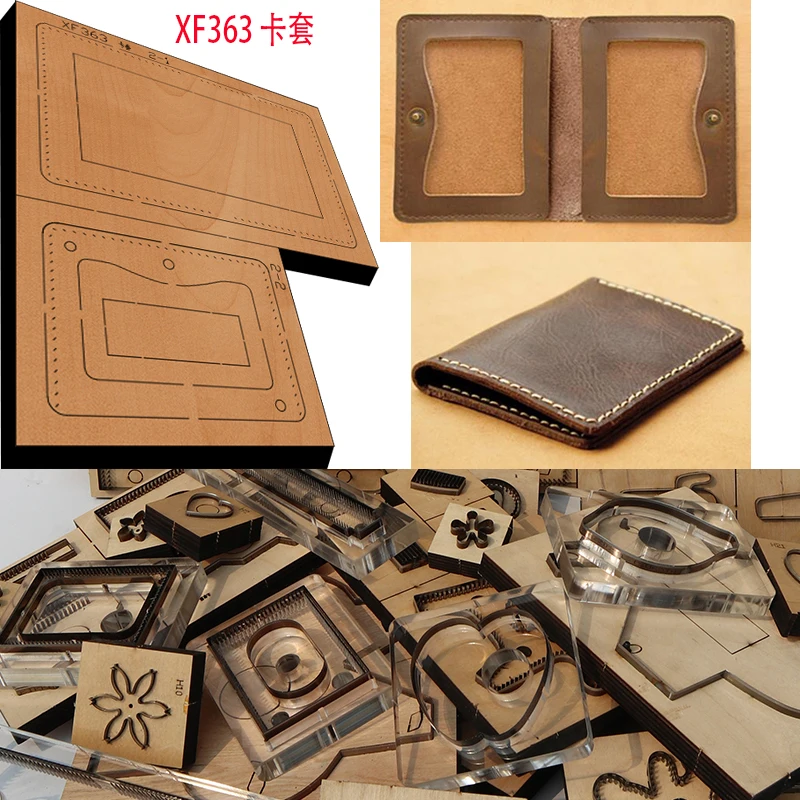 New Japan Steel Blade Wooden Die Card sleeve card bag Leather Craft Punch Hand Tool Cut Knife Mould XF363  leather craft tools