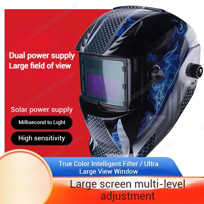Solar Powered Auto Darkening Welding Helmet With UV IR Protection Adjustable Shade For TIG MIG ARC Welding Grinding Lightweight
