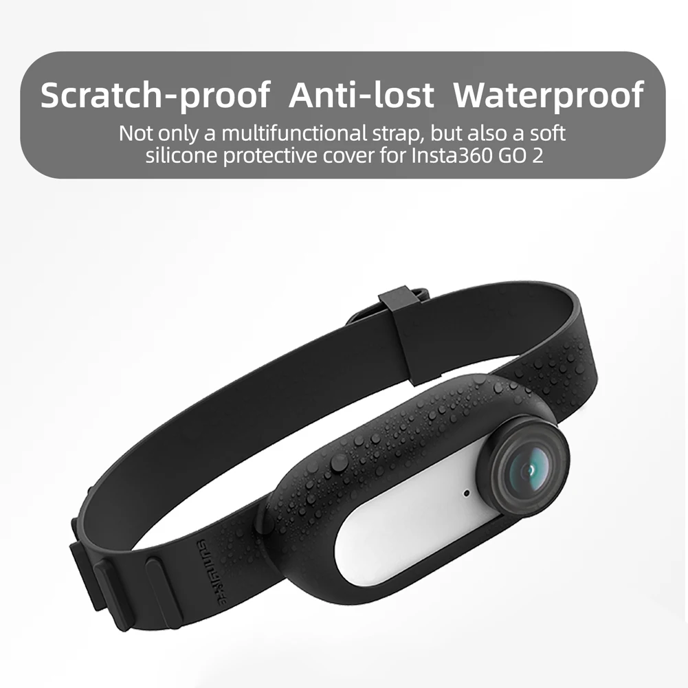 Silicone capa protetora para insta360 go 2 pulseira mochila bicicleta gato colar cinta câmera acessórios