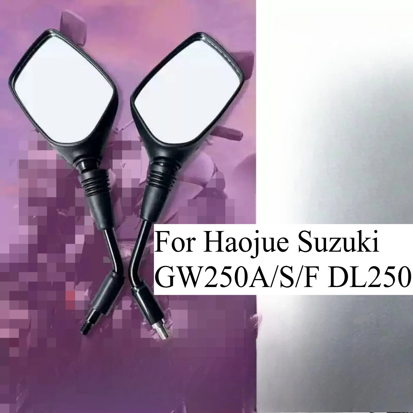 For Haojue Suzuki GW250A/S/F DL250 Motorcycle Rearview Mirror, Left & Right Side Reflector Back View Mirror Replacement
