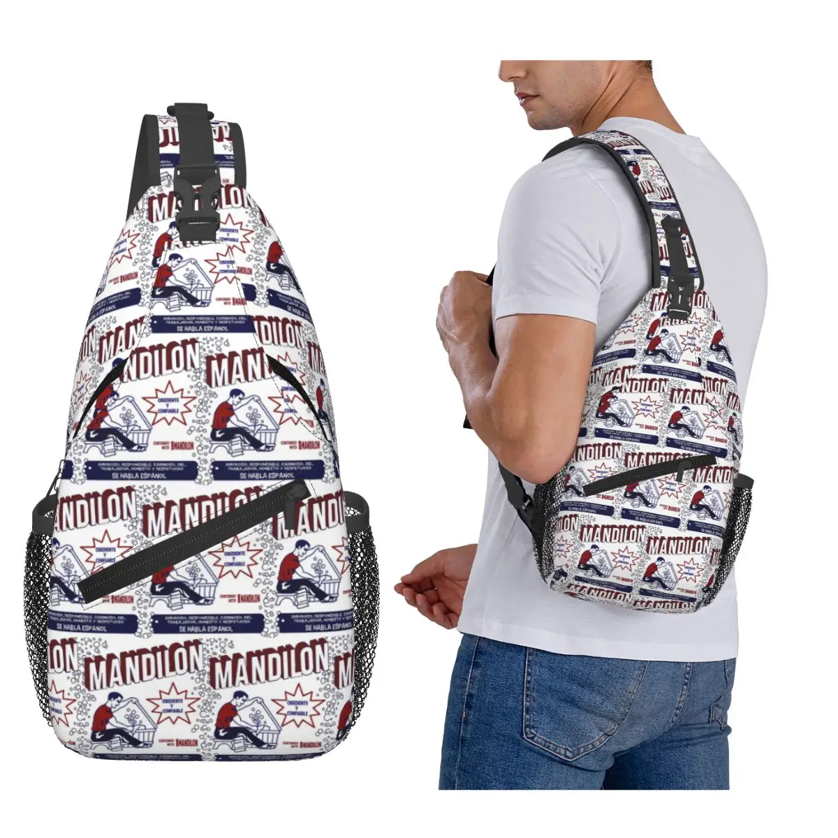 

El Mandilon забавная мексиканская нагрудная сумка для папы, мужской рюкзак через плечо на слинге, нагрудная сумка, дорожный походный рюкзак, сумка на плечо