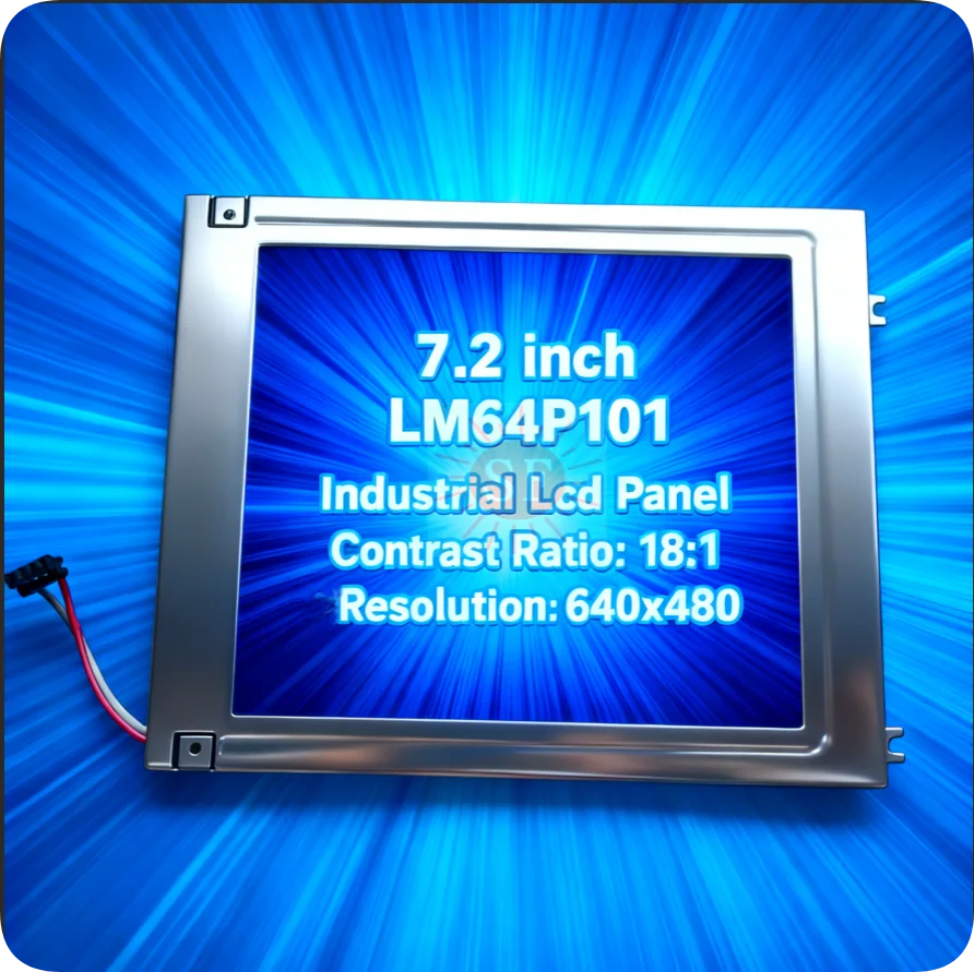 7.2 inch LM64P101 FSTN-LCD Panel 640*480 Resolution Industrial Display with Parallel Data (1ch, 4-bit) , 15 pins Connector